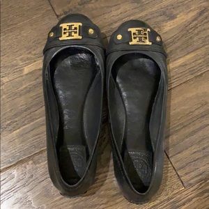 Tory Burch Black Flats
